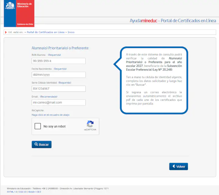 Paso 3: Completar el formulario en Desktop